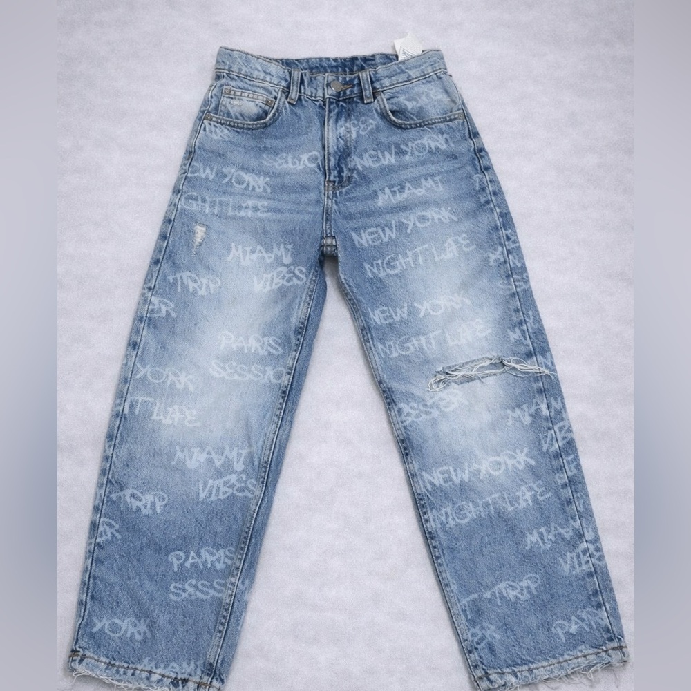 ZARA Boys Distressed Denim Jeans – Size 9 – Stylish Fit